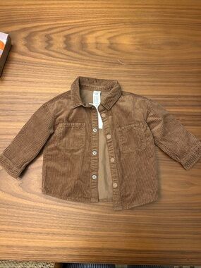 Brown Corduroy Kids Shacket - HM